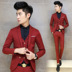 Bộ đồ vest nam ba mảnh mùa hè phiên bản Hàn Quốc của bộ đồ công sở nhỏ chuyên nghiệp chú rể chú rể váy cưới bộ vest nam thời trang Suit phù hợp