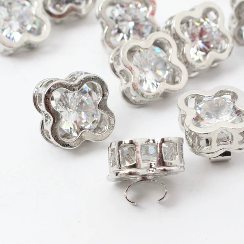 Бриллиантовый аксессуар для волос, сверло ручной работы, резинка для волос, четырехлистный клевер, в корейском стиле, DIY