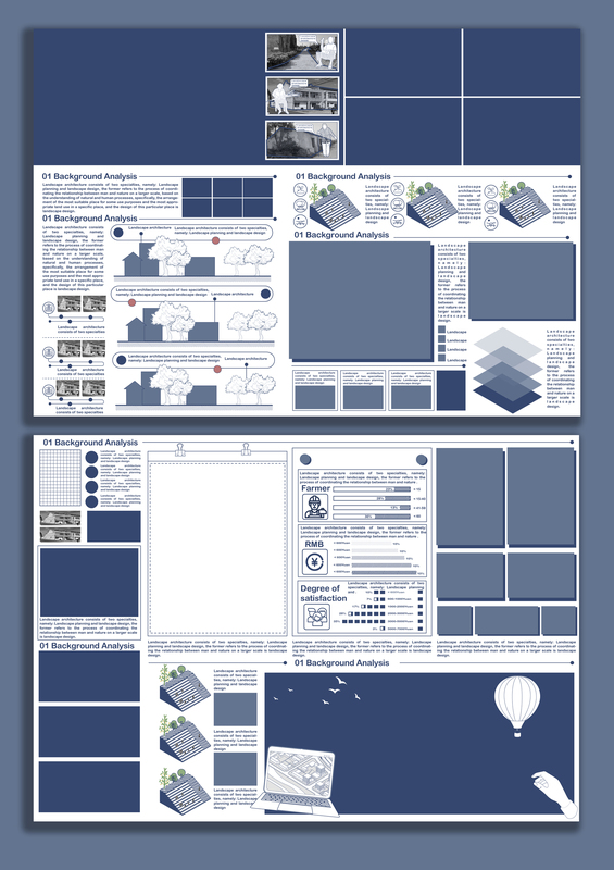 4️⃣｜High-End Style｜Graduation Season·Graduation Project Display Board (Horizontal Layout) Ai+Psd File