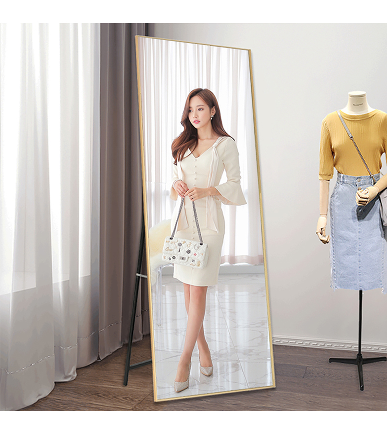 Cửa hàng quần áo thay đồ gương giảm béo đẹp gương dài toàn thân gương lắp gương treo tường dọc lưới đỏ đặc biệt - Gương gương treo toàn thân