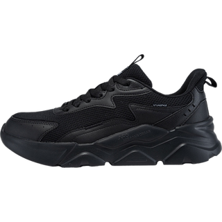 361运动鞋男透气网面跑鞋男款鞋子父亲鞋全黑网鞋跑步鞋361度男鞋