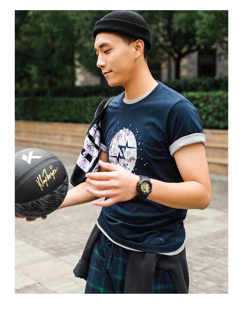 Áo thun nam Anta 2019 xuân mới Thompson KT với trang web chính thức thể thao nam tay ngắn đích thực - Áo phông thể thao áo tank top gym nữ