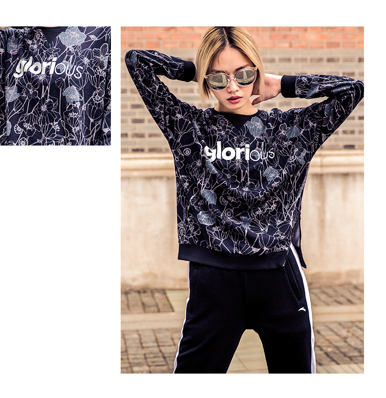 Áo len thể thao nữ Anta 2018 mùa thu mẫu mới áo thun nữ giản dị 16748709 áo khoác hoodie zip
