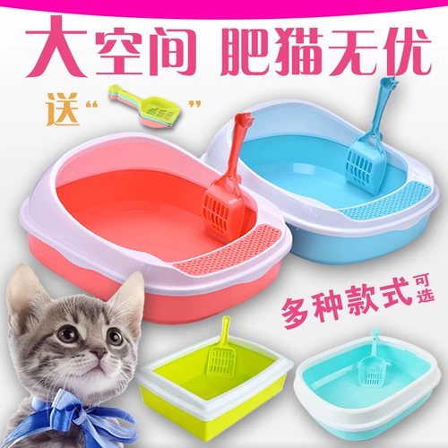 Кошачий песчаный горшок с большим масштабным анти -сплайденным туалетом для туалета для кошачьего кошачка