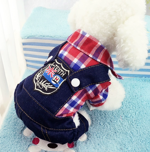 Собачья одежда плюшевая весна и осенняя четвероногий одежда тонкая комбинезон бишон питомец маленькие собаки щенки щенка осень и зимняя одежда