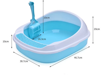Кошачий песчаный горшок с большим масштабным анти -сплайденным туалетом для туалета для кошачьего кошачка
