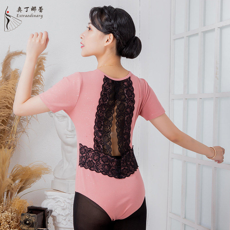 Ballet practice suit top gymnastics adult dance aerial yoga jumpsuit art exam catwalk beauty back body suit