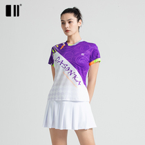 New single double number badminton suit short sleeve suit mens speed dry and breathable table tennis clothes suit womens spring and summer