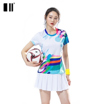 Single and even size quick-drying new badminton suits for women mens tennis suits sports culottes spring and summer short-sleeved breathable ball suits