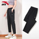 ANTA sports pants women's summer straight quick-drying ice silk ice skin black trousers fitness running casual sweatpants thin