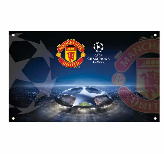 Manchester United United Kingdom 2017-18 season Champions League commemorative team flag Fan peripheral supplies