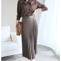 MSTOKYO Sa Beauty in the process of chic buckle waist design high temperature hot hair organ pleated skirt