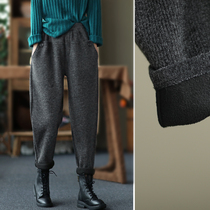 MSTOKYO milk velvet pants cotton pants 2021 New thick loose fashion wide leg pants women autumn and winter