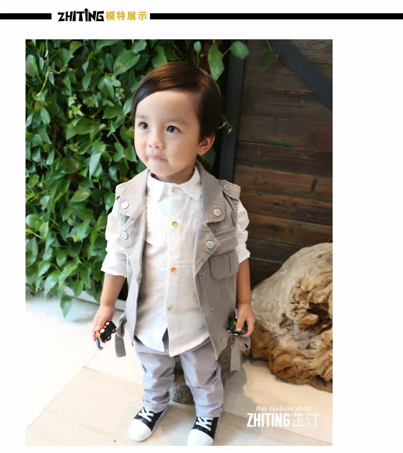 Gilet garcon &AMP en Toile de coton - Ref 2067220 Image 9