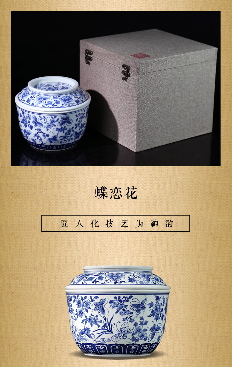 Blue and white recent jing DE and auspicious ceramic tea pot pot jingdezhen checking ceramic POTS