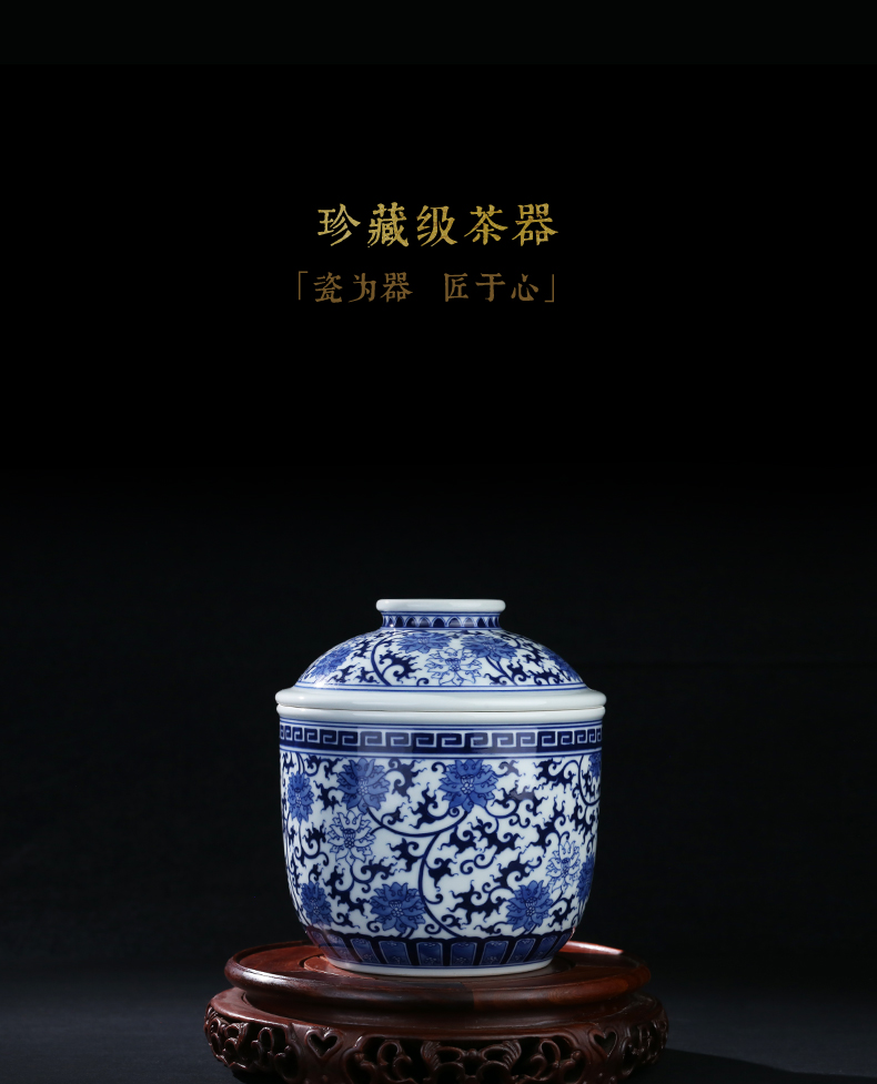 And auspicious jingdezhen ceramic tea pot cncondom flowers wrapped branch canister to pure manual kung fu tea POTS