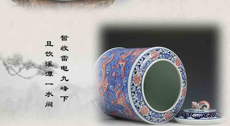 Jing DE and auspicious jingdezhen ceramics by hand and POTS are scattered receives tea cake as cans youligong, caddy fixings, Kowloon