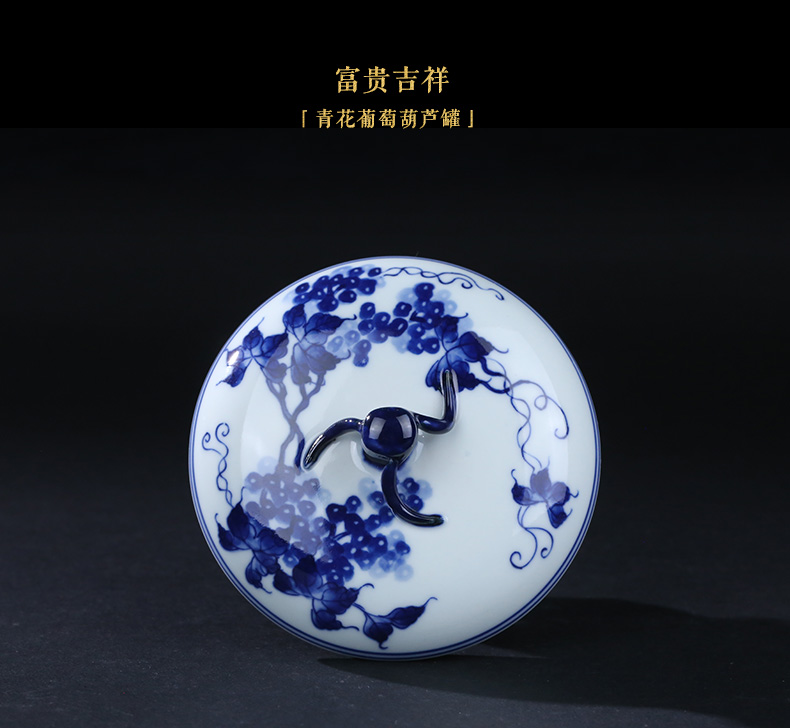 Beijing DE and auspicious jingdezhen caddy fixings checking ceramic POTS awake scattered receives POTS of tea packaging gift box