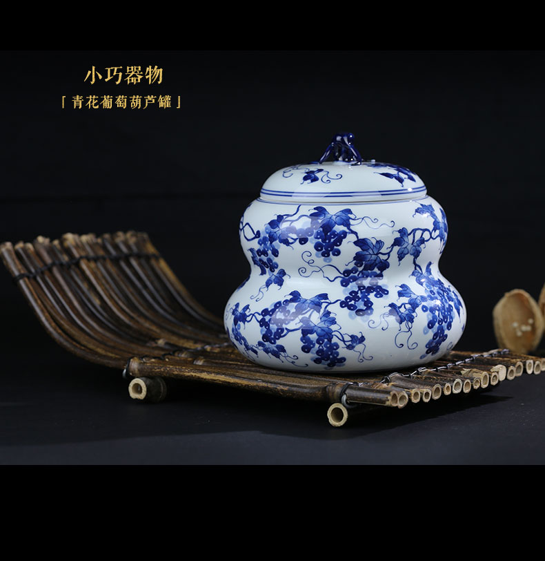 Beijing DE and auspicious jingdezhen caddy fixings checking ceramic POTS awake scattered receives POTS of tea packaging gift box