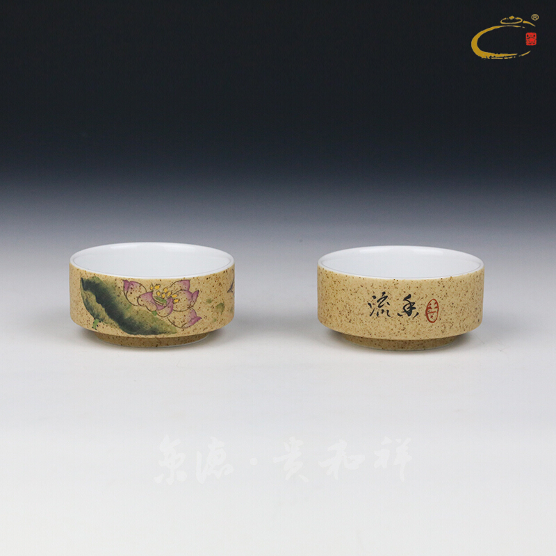 And auspicious jingdezhen hand - made ceramic kung fu tea set gift set a complete set of lotus fragrant tureen group