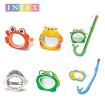 INTEX childrens diving mask mask diving goggles swimming goggles breathing tube cartoon frog shark playing water equipment