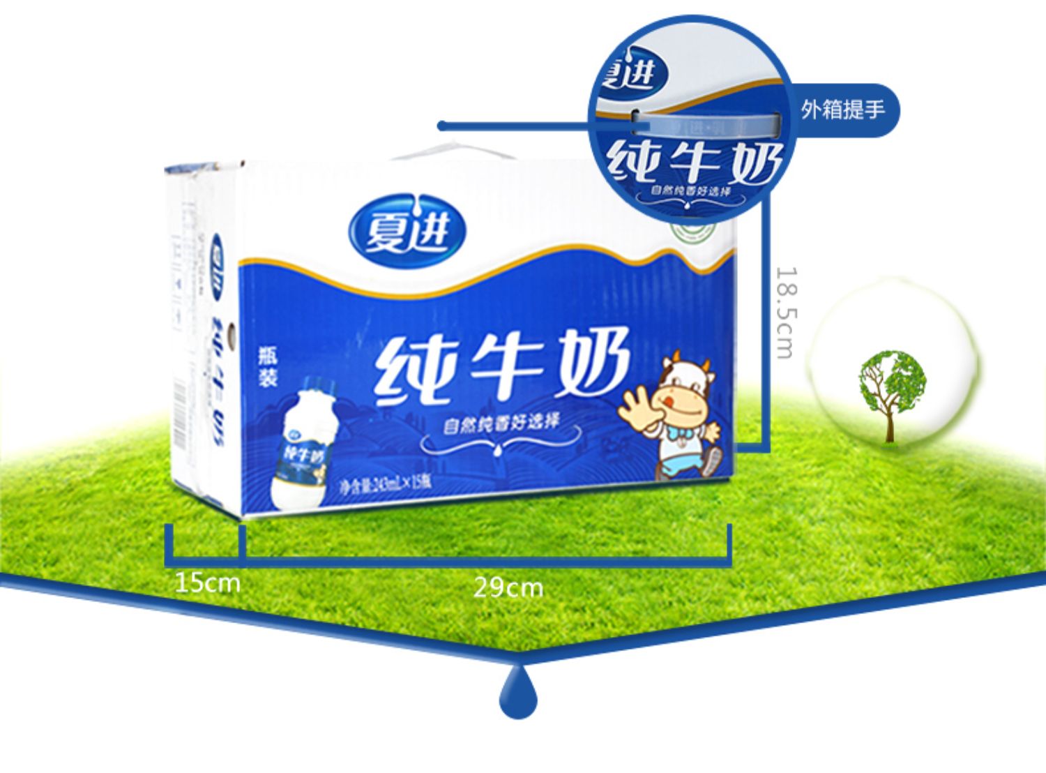 【纯牛奶15瓶】夏进全脂营养奶