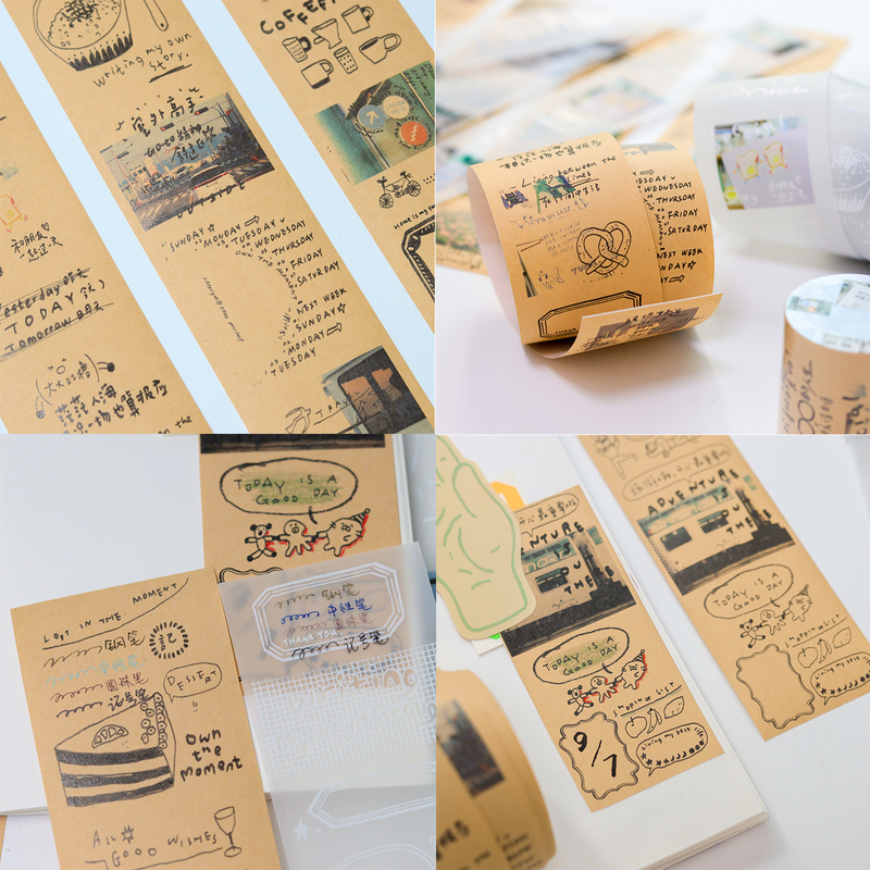 Don'T Worry about the Tape, Graffiti Kraft Paper, Tracing Paper, Mood Collage, Journal Decoration, Emotional Art, Diary Scenery
