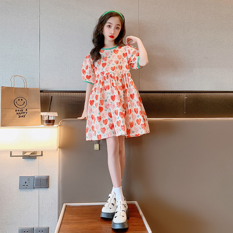South Korean girl dress 2023 new child summer dress girl girl girl summer girl skirt