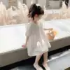 South Korea 2020 new summer girls solid color dress foreign school girl fairy princess dress white Korean version