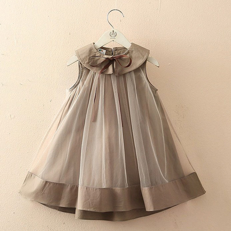 Korean sleeveless baby girl dress 2022 summer new children's Western style children's stitching princess vest skirt