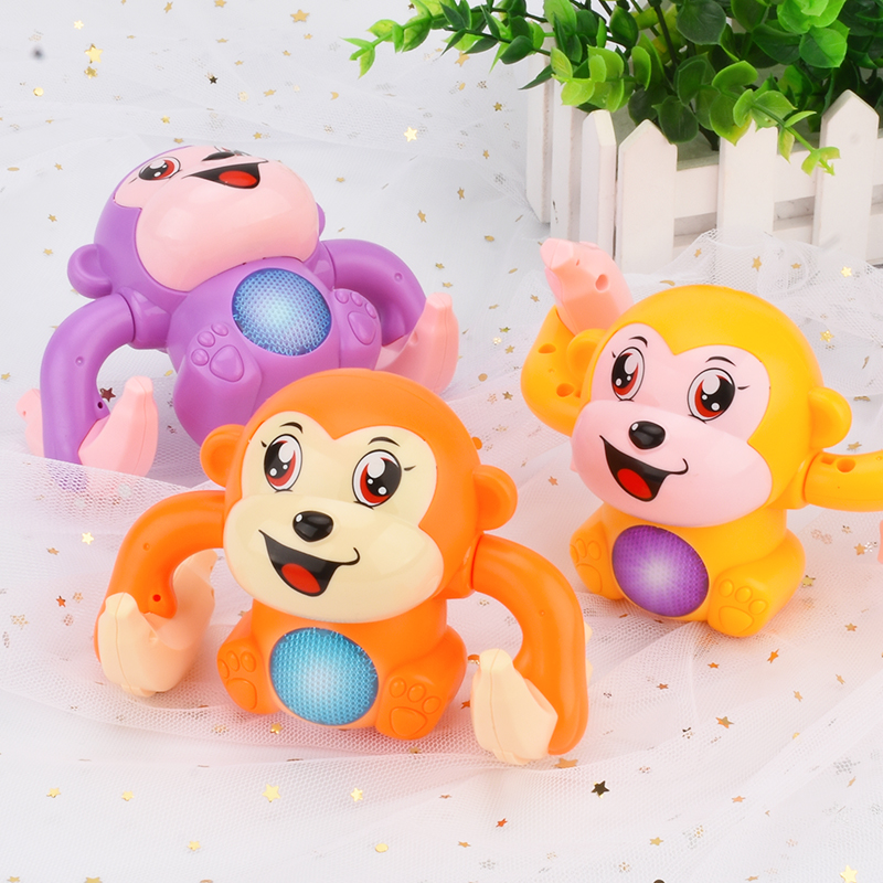 Roll Over Monkey Toy Robot Will Sing Song Dancing Turn-over Monkey Baby Crawl Child Electric Boy Girl
