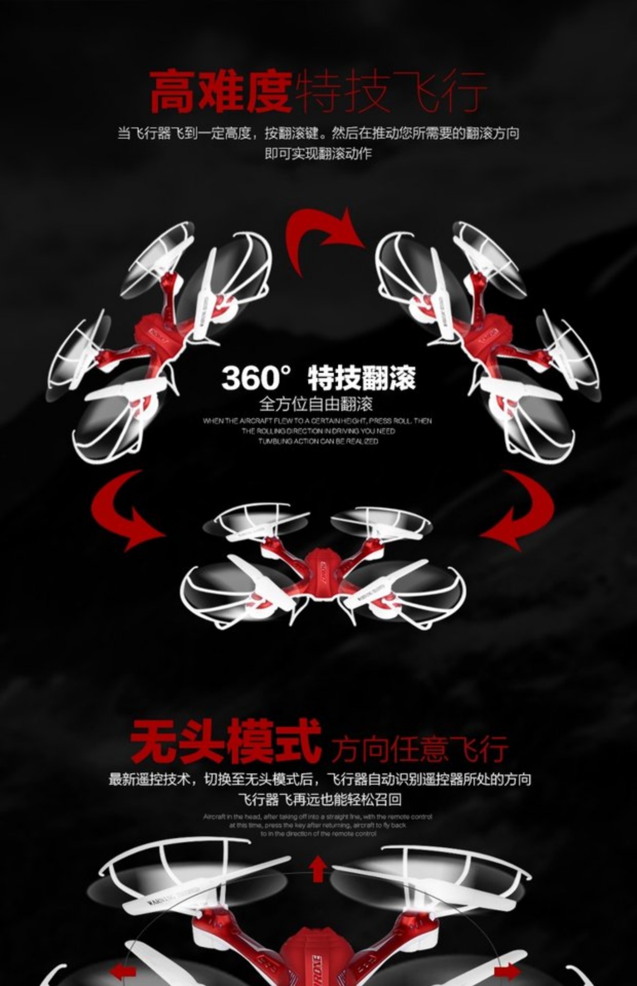 Máy bay bốn trục 2.4G chụp ảnh trên không theo thời gian thực UFO chống rơi máy bay trực thăng điều khiển từ xa không người lái mô hình đồ chơi trẻ em đồ chơi cho bé trai 1 tuổi
