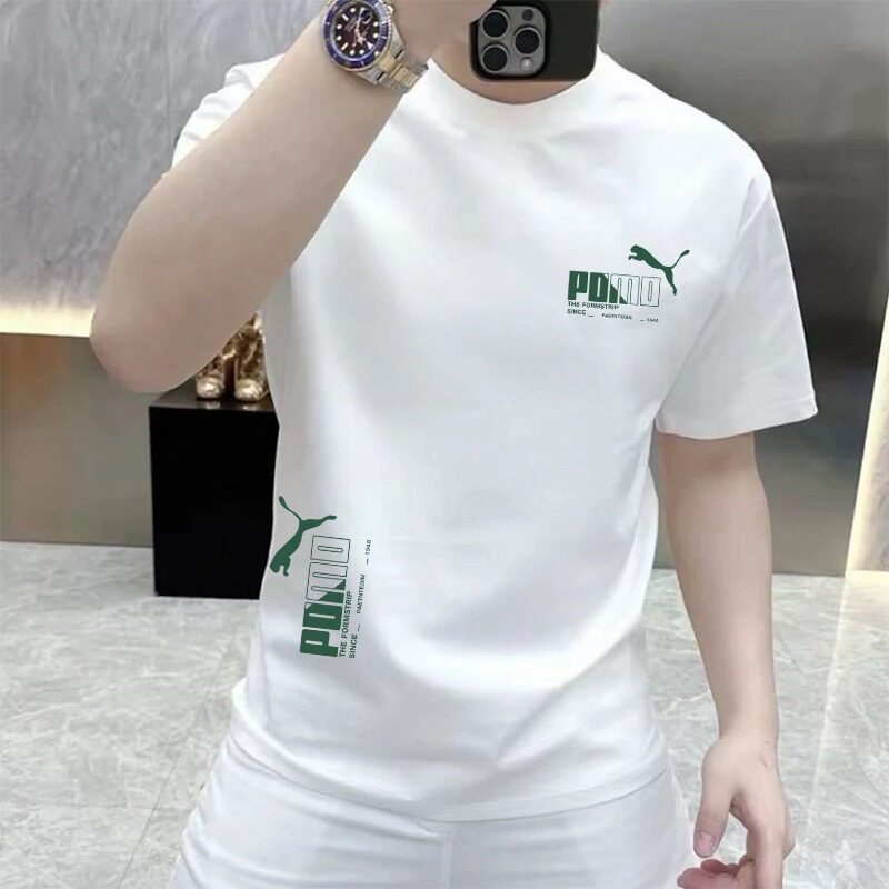 轻奢高品质短袖T恤男夏季高级感百搭修身上衣青年休闲纯棉半袖衫