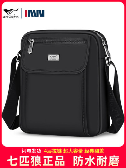 Bolso de hombro Septwolves, bolso cruzado para hombre, novedad de 2026, bolso de moda para hombre, Mochila pequeña portátil para salir