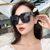 2020 new ins super fire sunglasses womens big face thin round face sunglasses Korean version of the tide net red anti-UV