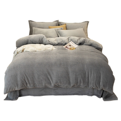 Milk Velvet Quilt Four-Piece Set, Complete Set, Winter Quilt, Thickened Warm Quilt Core, Bedding, Seven-Piece Set