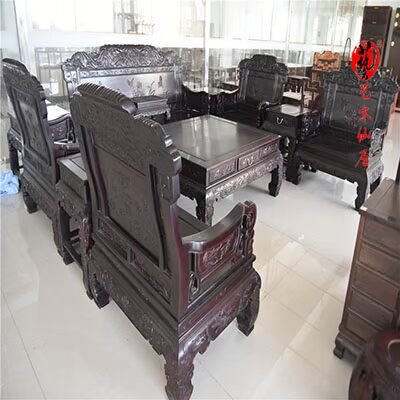 Sofa Lotus Throne 11 mảnh Set Sofa Redwood Sofa phòng khách - Bộ đồ nội thất noi that thong minh