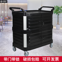 Hotel restaurant multi-function large dining car mobile trolley European three-layer snack car dining car dining car delivery car