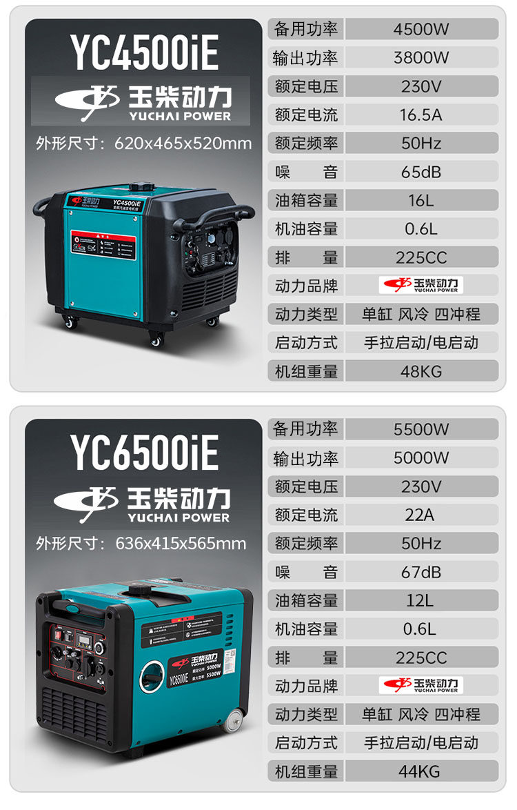 Генератор Yuchai Power YC2800i 3кВт открытый