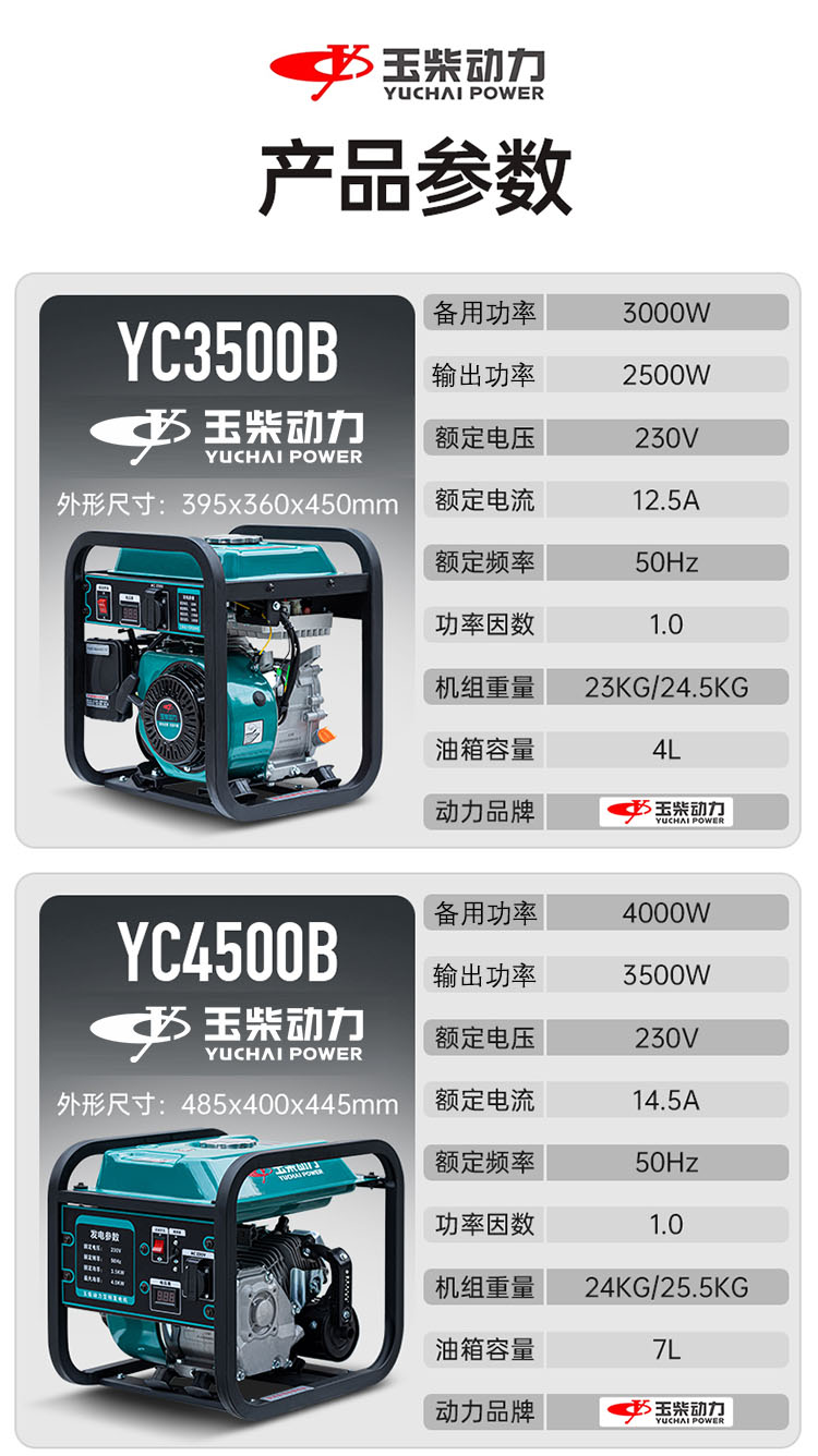 Генератор Yuchai Power YC2800i 3кВт открытый