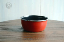 One-meter enamel micro-defect miji rice technology single thickened 0 8MM steel plate salad bowl large bowl enamel bowl serving dishes