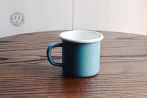 One meter enamel 300ML Japanese thick blue enamel cup enamel cup enamel cup Milk Cup brush tooth Cup