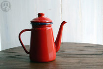 One-meter enamel slightly flawed Noda wind day single color enamel coffee pot Oil pot Kettle Enamel pot