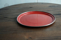 One meter enamel micro-defect Foreign trade Japanese red enamel plate Enamel heart plate Tray Drain plate flat plate