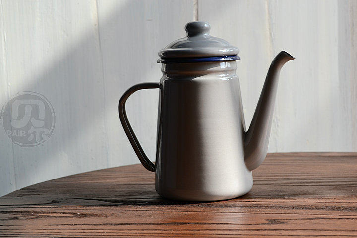 One Meter Enamel Micro Blemish Foreign Trade Exit 1 1L Grey Enamel Oil Pot Coffee Maker Kettle Teapot
