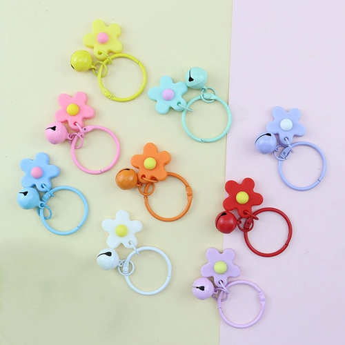 Колокольчик из мягкой резины, брелок в форме цветка, подвеска, аксессуар, в цветочек, в корейском стиле, «сделай сам»