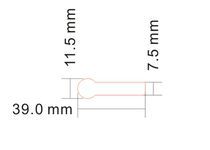 39X11 5pet protective film insulation paper PVC button No 5 battery isolation Mylar plastic semicircle