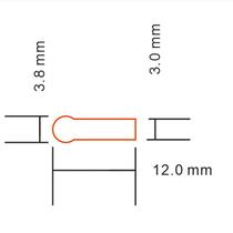 12X3 12X3 8pet transparent protective film green highland barley insulation sticker strip Maella plastic stopper button button 5 battery isolation