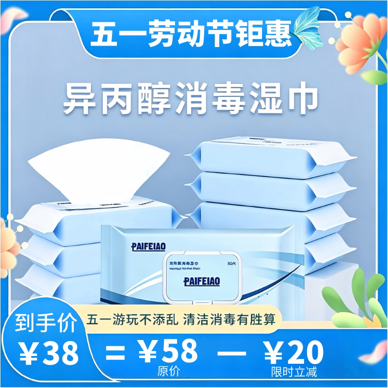 Pai Fei Ao Disinfectant Wipes Are Easy to Carry and Can Be Wiped Clean and Sterilized with Just One Wipe