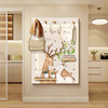 Fulu entrance hole board storage rack high-end large door rear wall storage board high-end wall-mounted coat rack